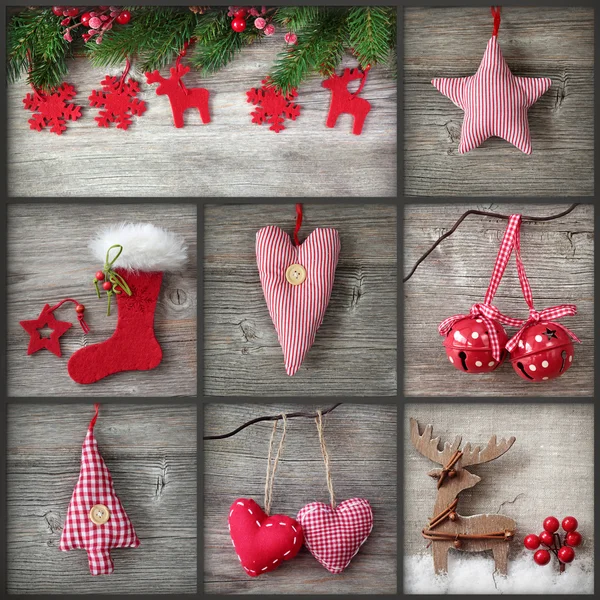Collage van Kerstmis foto 's — Stockfoto