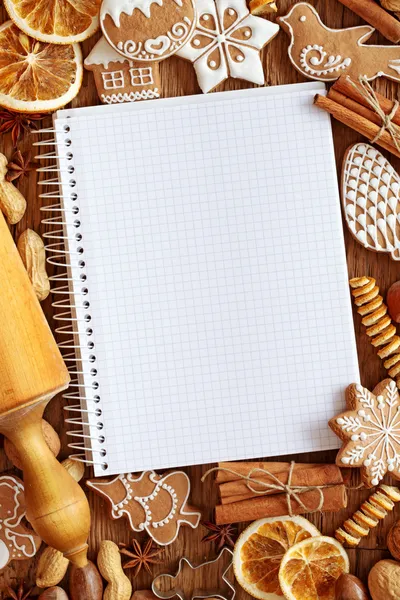 Cuaderno para recetas — Foto de Stock