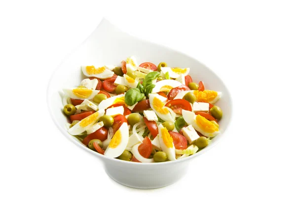 Leckerer Salat mit Ei — Stockfoto
