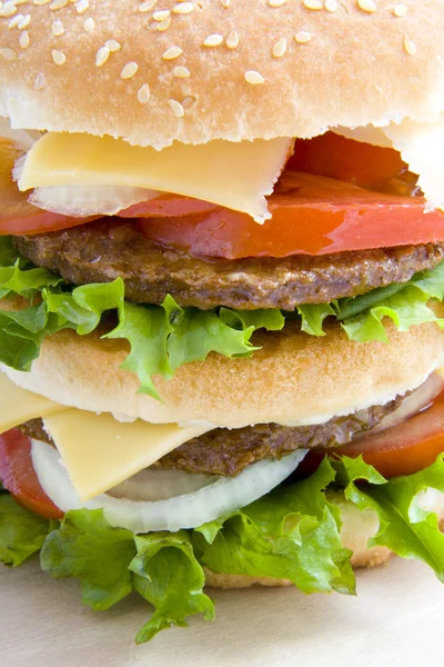 Close up hamburger — Stock Photo, Image