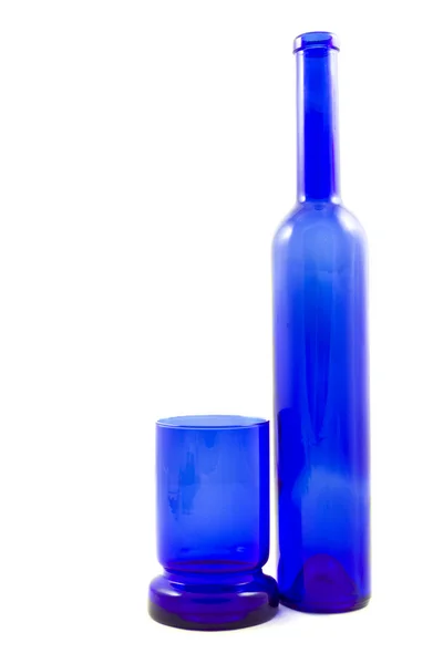 Blått glas — Stockfoto