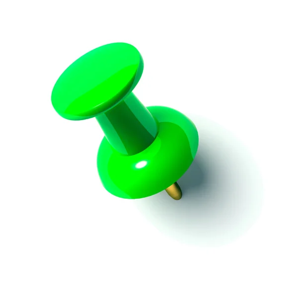 Green pushpin — Stock Photo, Image