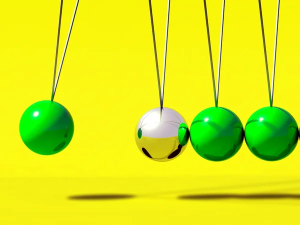 3D Newton yeşil topu beşiği