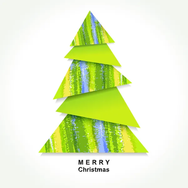 Origami Christmas tree — Stock Vector