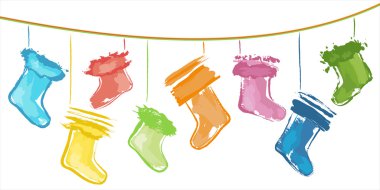 Christmas stockings clipart