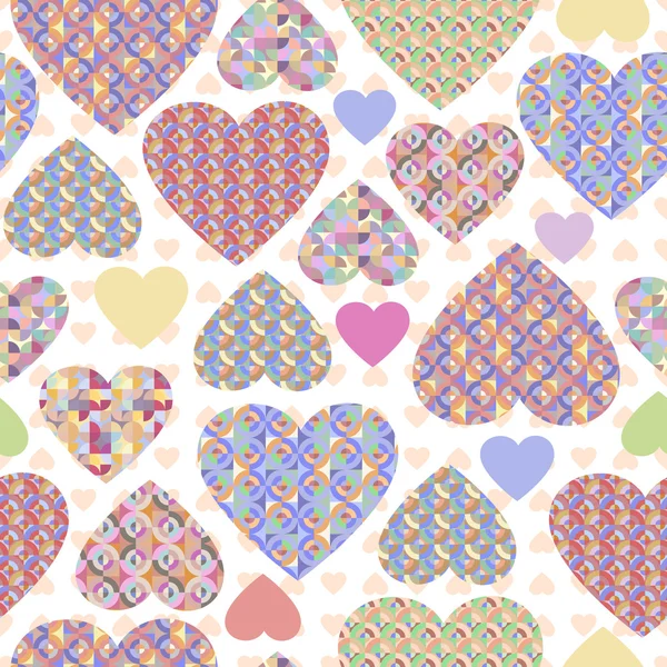 Seamless background with hearts — Stock Vector