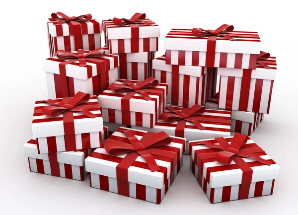 Más regalos de Navidad 3D — Foto de Stock