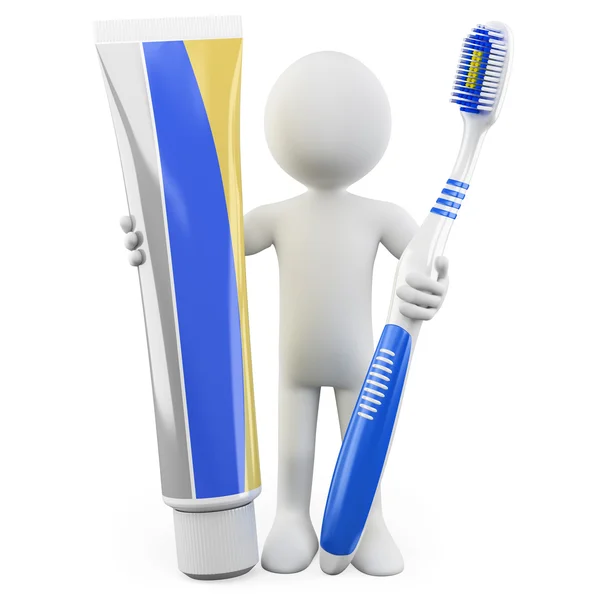 Dentista con spazzolino e dentifricio — Foto Stock