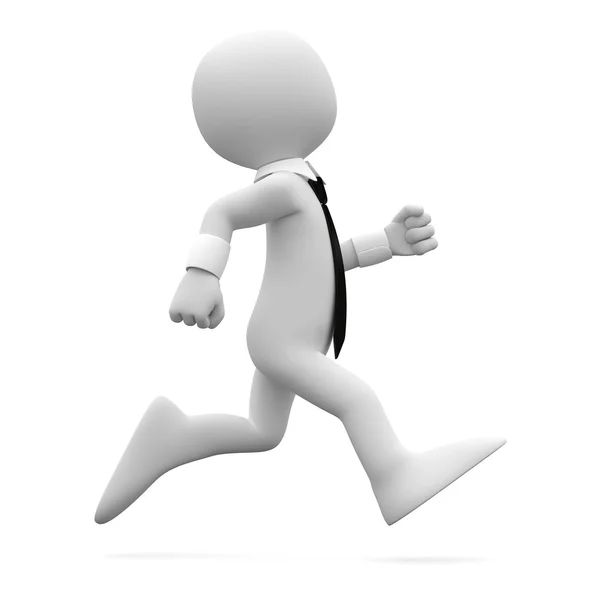 Man running with suit and tie — Stock Photo, Image