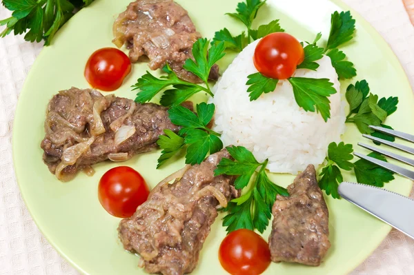 stock image Fried liver