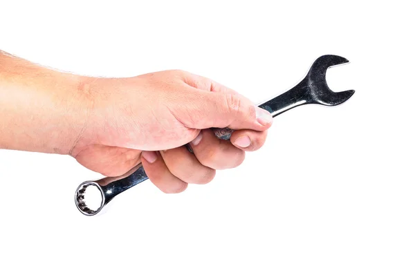 La mano con la llave inglesa —  Fotos de Stock