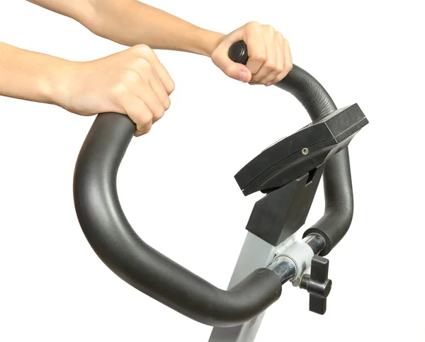 stock image Fitness Training for bicycle simulator.