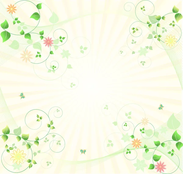 Vecteur floral abstrait — Image vectorielle