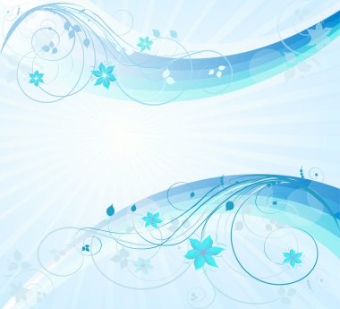 Blue abstract design