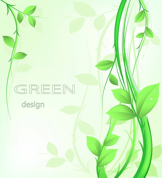 녹색 추상적인 디자인 — 스톡 벡터