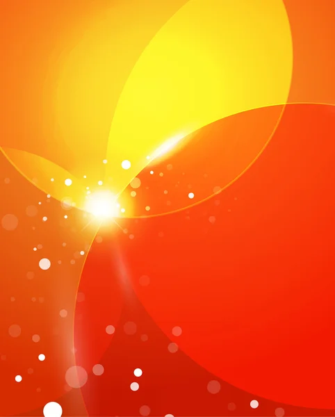 オレンジ色の光沢のある抽象的な背景 — ストックベクタ