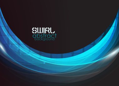 Blue wave vector abstract background clipart