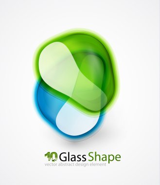 Abstract glass shapes clipart