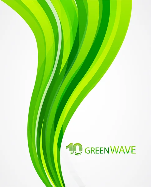 Vector groene golf abstracte achtergrond — Stockvector