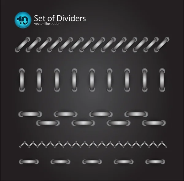 Vector cord divider set — Stock Vector