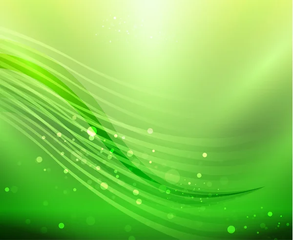 Vector abstracte groene golf achtergrond — Stockvector