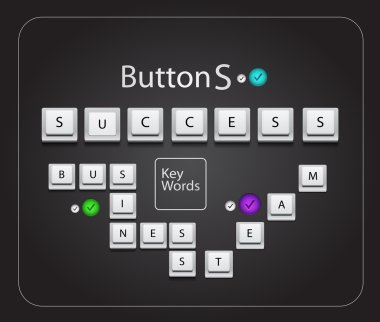 Keyboard text success clipart