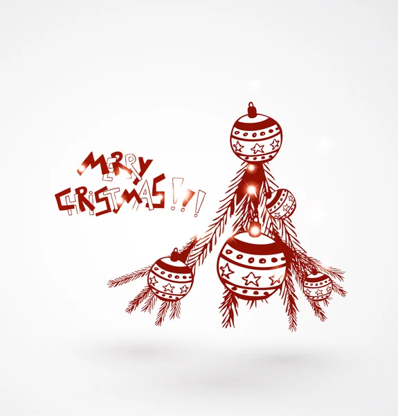 Handgezeichneter weihnachtlicher Hintergrund — Stockvektor