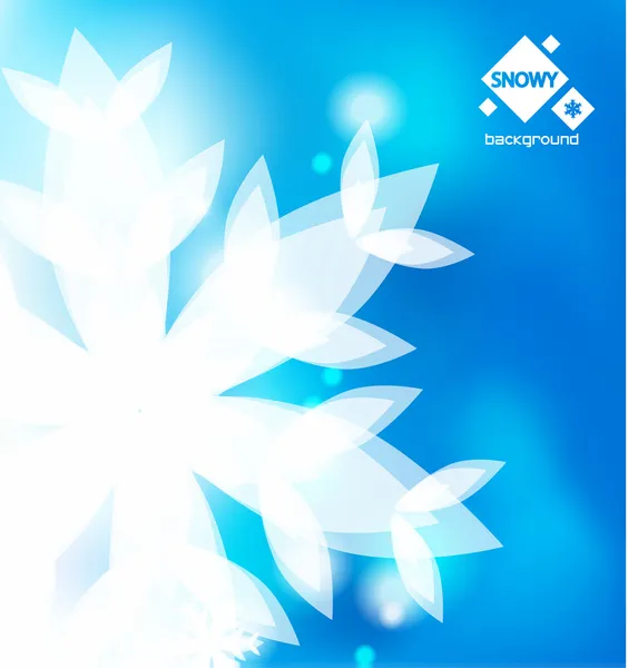 Vector blue winter abstract backround — Stock Vector