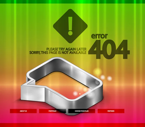 404 error vector web page — Stock Vector