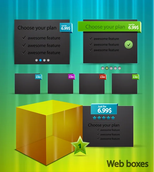 stock vector Web box templates