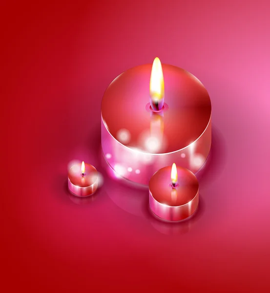 Christmas candles — Stock Vector