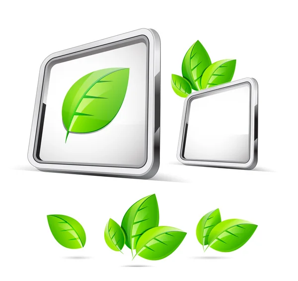 Nature vert 3d concept — Image vectorielle