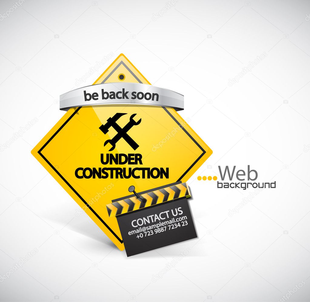 Under construction vector background