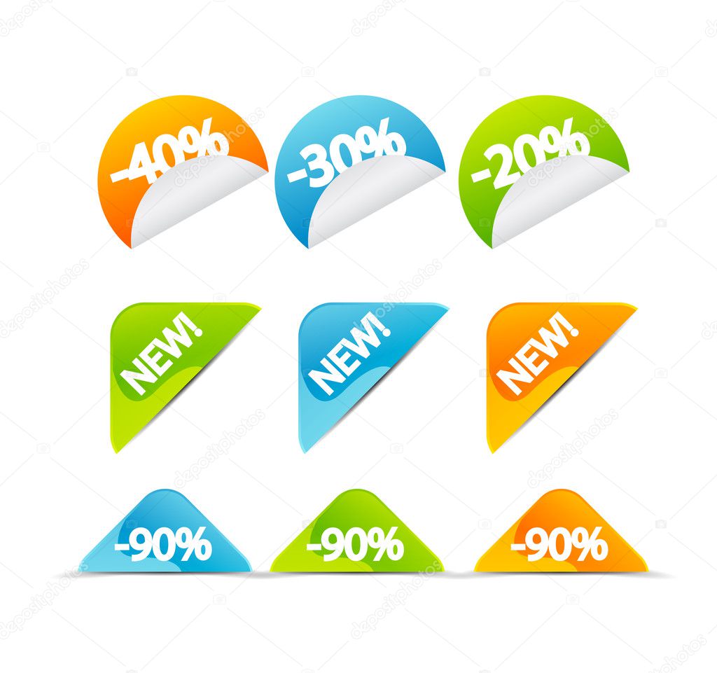 Price tags — Stock Vector © akomov 7807541