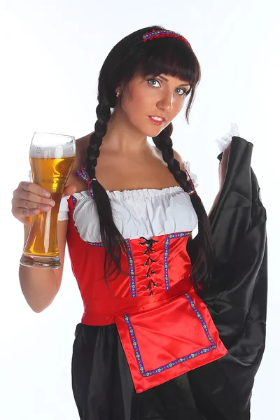 La ragazza in un abito tradizionale bavarese — Foto Stock