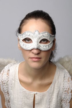 Angel in a white mask