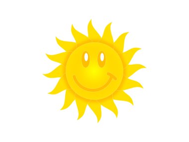 Yellow sun clipart