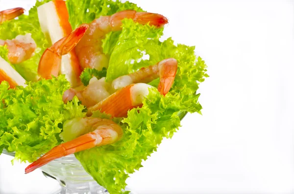 Салат з креветками — стокове фото