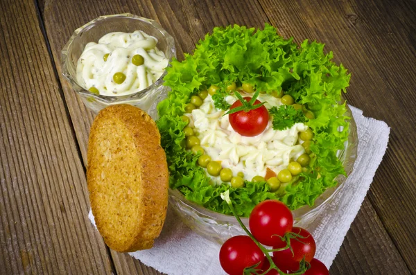 Polský zeleninové saláty s majonézou — Stock fotografie