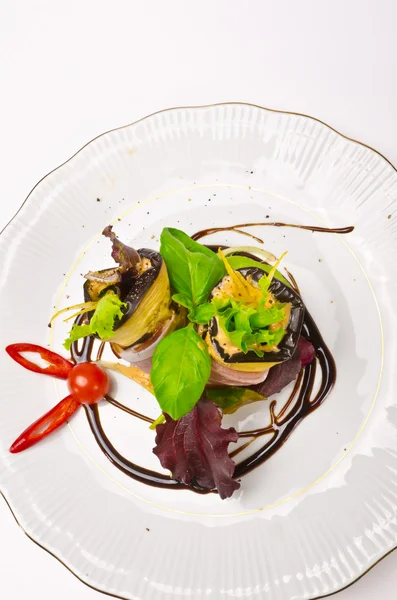 Aubergine Beef Olive mit Parmaschinken — Stockfoto