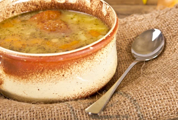 Pea soup (Polish Grochowka) — Stock Photo, Image