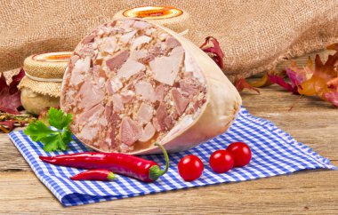 Polish home-baked jellied meat clipart