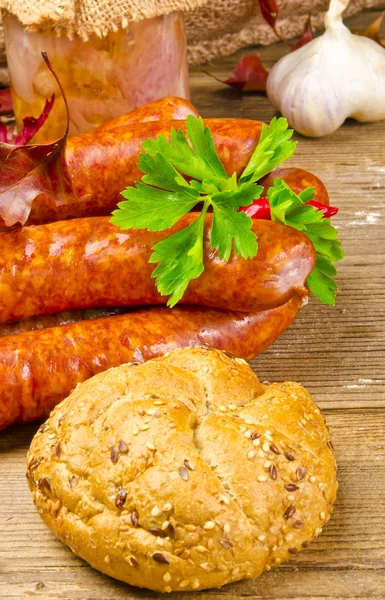 Polish sausage (Polska) — Stock Photo, Image