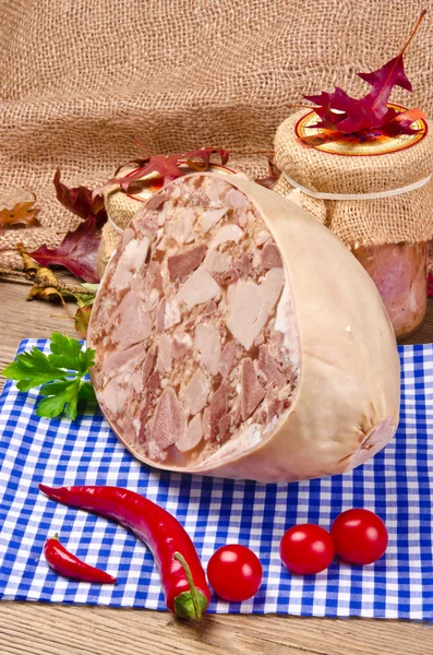 Polish home-baked jellied meat — Stock Photo, Image