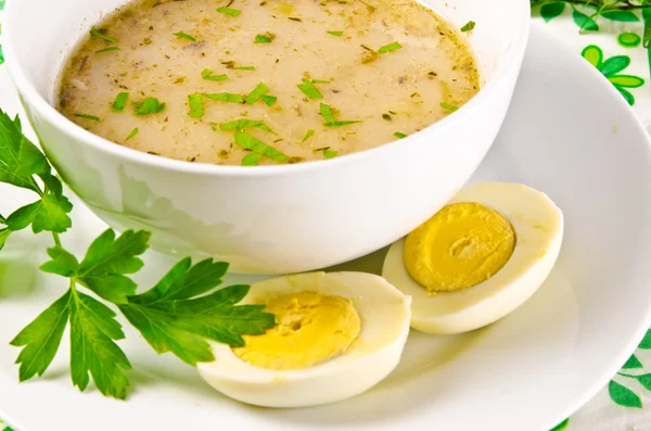 Zurek is a decent Polish soup — Stock Photo, Image