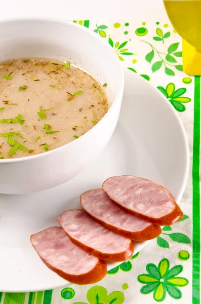 Żurek jest zupa przyzwoity Polski — Zdjęcie stockowe