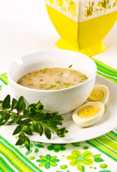 Zurek ist eine anständige polnische Suppe — Stockfoto