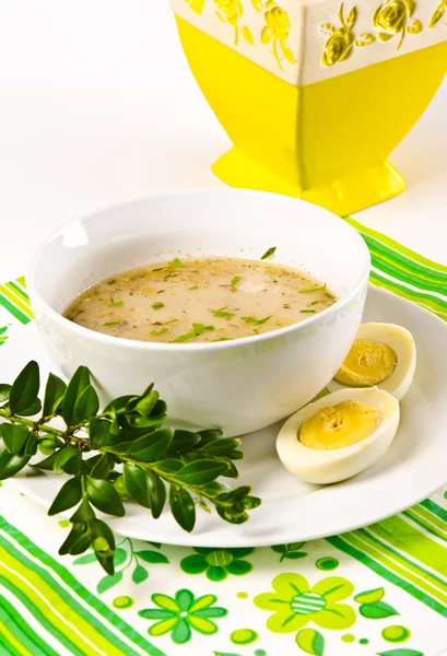 Zurek is a decent Polish soup — Stock Photo, Image