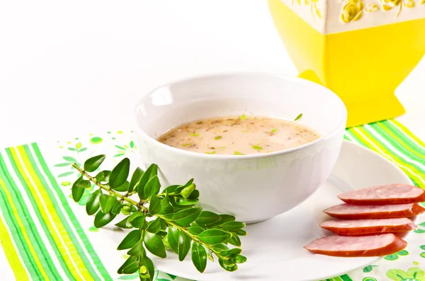 Zurek è una zuppa polacca decente — Foto Stock