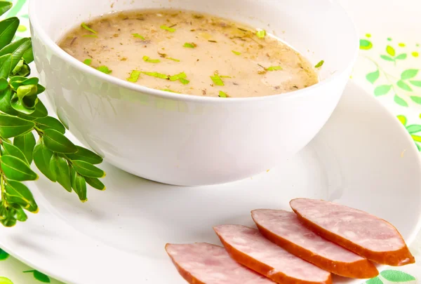 Zurek ist eine anständige polnische Suppe — Stockfoto